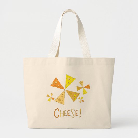 Kaas! Grote Tote Bag (Voorkant)