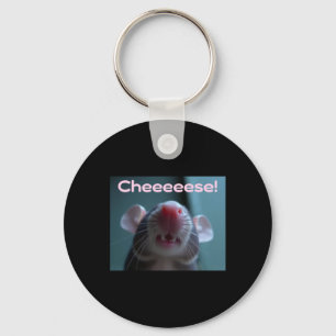 Kaas! Huisdierrat Sticker Sleutelhanger