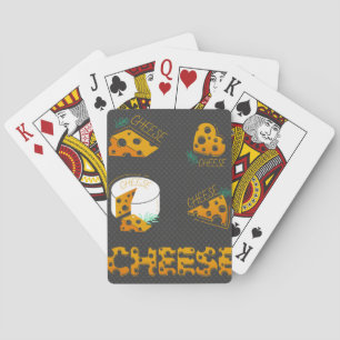 Kaas in stukken pokerkaarten