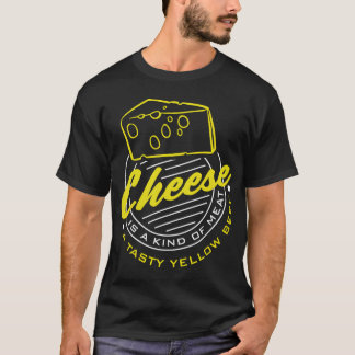 Kaas is een soort vlees een smakelijk geel rundvle t-shirt