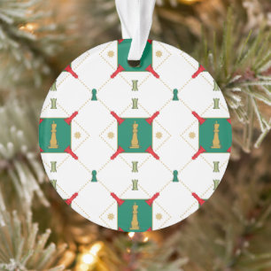 Kaas-kerstkunst met kerstkunst - Koning Rook Snowf Ornament