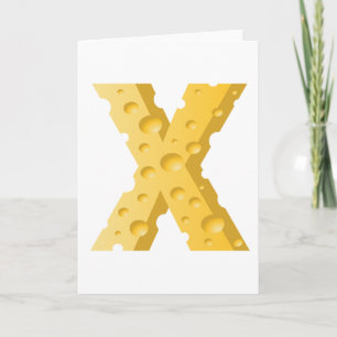 Kaas Letter X Typografie Kaart