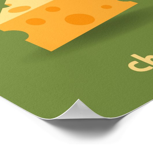 Kaas Liefhebber Keuken Grappige Voedsel Muur Poster (Hoek)