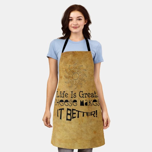Kaas Lovers Apron. Schort (Gedragen)