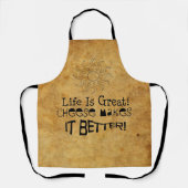 Kaas Lovers Apron. Schort (Voorkant)