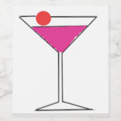 Kaas met Cherry Bottle Wijn Etiket (Enkel label)