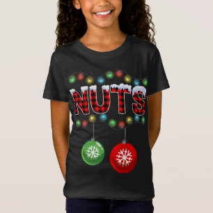 Kaas met kerstlampjes die de koeskok met elkaar ve t-shirt