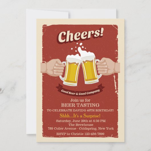 Kaas met uitnodiging tot het geven van goede biert (Voorkant)