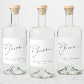 Kaas Minimale zwarte witte ritssluiting Aangepast  Likeurfles Etiket (Flessen)