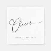 Kaas Minimale zwarte witte ritssluiting Aangepast Servet (Voorkant)