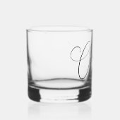 Kaas Minimale zwarte witte ritssluiting Aangepast Whisky Glas (Rechts)