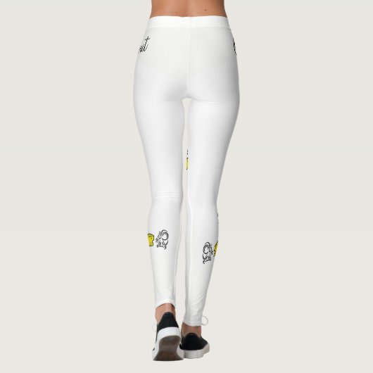 Kaas Mouse - Witte Leggings voor fantastische werk (Achterkant)