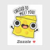 Kaas om je te ontmoeten grappige voedsel puns sticker (Vel)