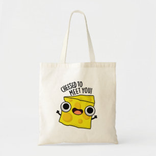 Kaas om je te ontmoeten grappige voedsel puns tote bag