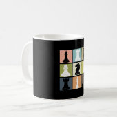 Kaas ontwerp met kaasbord voor schaakspeler koffiemok (Voorkant links)