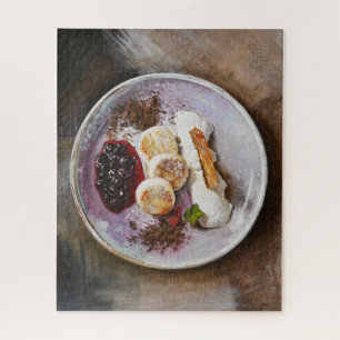 Kaas Pannenkoeken met bessen – Gourmet Food Legpuzzel