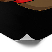 Kaas-poep-ger Funny Poop Pun Dark BG Poster (Hoek)