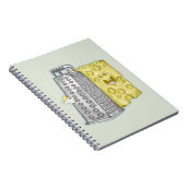 Kaas raspen met een rasp Grappig eten Notitieboek (Rechterzijde)