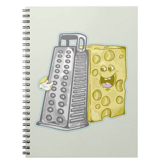 Kaas raspen met een rasp Grappig eten Notitieboek (Voorkant)