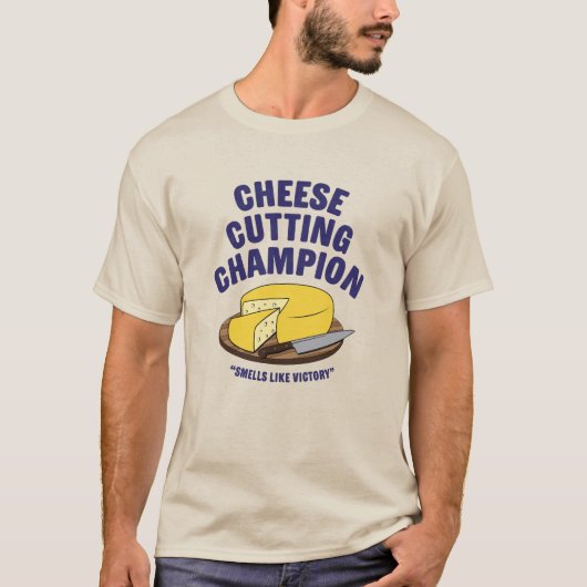 Kaas snijden Champion T-shirt (Voorkant)