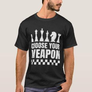 Kaas Tijd Kies je Weapon-schaakstukken T-shirt