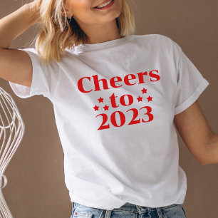 Kaas tot 2023 Nieuwjaar van de moderne vrouw T-shirt