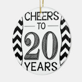 Kaas tot 20 jaar keramisch ornament (Links)