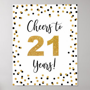 Kaas tot 21 jaar Jubileum of Birthday Sign Poster