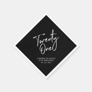 Kaas tot 21   Moderne volwassen 21e verjaardag Servet