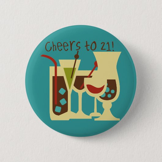 Kaas tot 21 verjaardag ronde button 5,7 cm (Voorkant)