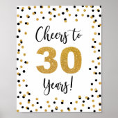 Kaas tot 30 jaar Jubileum of Birthday Sign Poster (Voorkant)