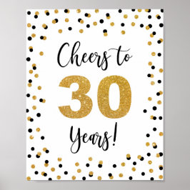 Kaas tot 30 jaar Jubileum of Birthday Sign Poster