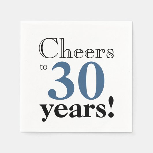 Kaas tot 30 jaar retro leisteen blauw coole lol servet (Voorkant)