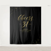 Kaas tot 31 jaar | Gold- en zwarte feestdag Wandkleed (Voorkant)