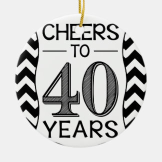 Kaas tot 40 jaar keramisch ornament