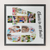 Kaas tot 40 jaar Nummer 40 Photo Collage Square Legpuzzel (Horizontaal)