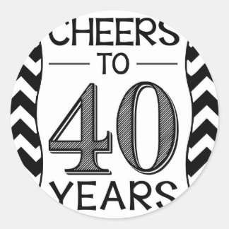 Kaas tot 40 jaar ronde sticker