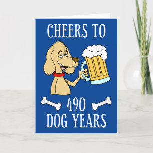 Kaas tot 490 mg Dog Years Dog Beer Cartoon Kaart