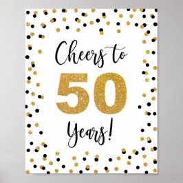 Kaas tot 50 jaar Jubileum of Birthday Sign Poster