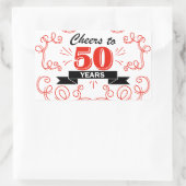 Kaas tot 50 jaar rechthoekige sticker (Tas)