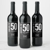 Kaas tot 50 jaar zwart wijn etiket (Flessen)
