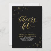 Kaas tot 60 | 60e verjaardag van Gold en Black Kaart (Voorkant)