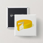 Kaas Vierkante Button 5,1 Cm (Voorkant /achterkant)
