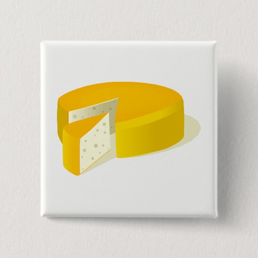 Kaas Vierkante Button 5,1 Cm (Voorkant)