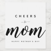 Kaas voor mam Modern Minimalist Wine Label Wijn Etiket (Enkel label)