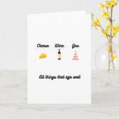 Kaas-wijn en al die dingen die de verjaardag van d kaart (Gele Bloem)