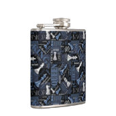 Kaas Zilver en Blauw ID784 Heupfles (Rechts)