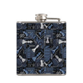 Kaas Zilver en Blauw ID784 Heupfles (Achterkant)