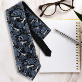 Kaas Zilver en Blauw ID784 Stropdas