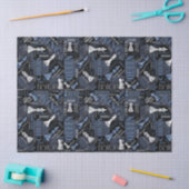 Kaas Zilver en Blauw ID784 Tissuepapier (Craft)